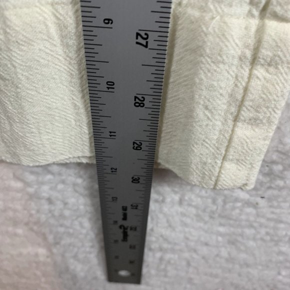 Soft Surroundings Pants Women's Medium Ivory Cotton Pull On Wide Leg 7811 - Picture 8 of 9